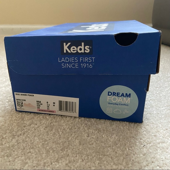 [SOLD] NIB Keds Women’s Rise Denim Shoes in Spanish Villa/Peach - Picture 8 of 9